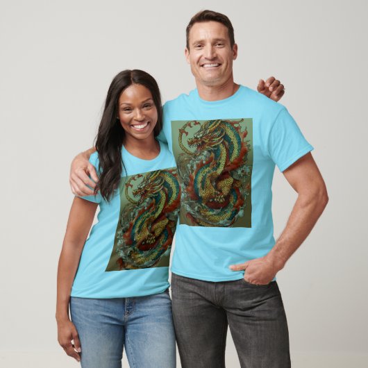 Design des Dreamy Dragon Watercolor T - Shirt (Unisex)