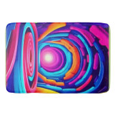 Design des dynamischen geometrischen Neon Art Tunn Badematte (Vorderseite)