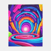 Design des dynamischen geometrischen Neon Art Tunn Fleecedecke (Vorderseite)