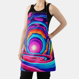 Design des dynamischen geometrischen Neon Art Tunn Schürze