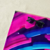 Design des dynamischen geometrischen Neon Art Tunn Strandtuch (Beispiel)