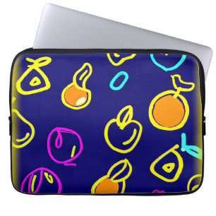 Design des dynamischen Neonfruchtmusters Laptopschutzhülle