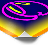 Design des dynamischen Neonfruchtmusters Poster (Ecke)