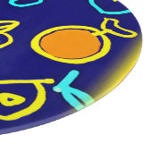 Design des dynamischen Neonfruchtmusters Schneidebrett (Ecke)