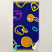 Design des dynamischen Neonfruchtmusters Strandtuch (Vorderseite)