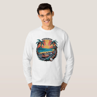 Design des dynamischen tropischen Küstenlaufwerks T-Shirt