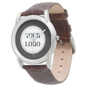 Design des eleganten und sanften schwarzen QR-Logo Armbanduhr