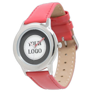 Design des eleganten und sanften schwarzen QR-Logo Armbanduhr