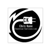 Design des elektrischen Logos Gummistempel (Prägung)