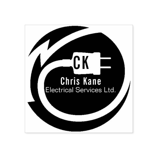 Design des elektrischen Logos Gummistempel (Prägung)