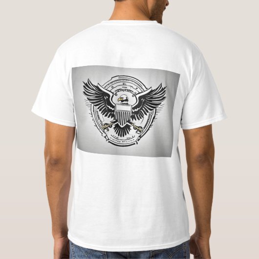 Design des ersten T - Shirt: Hintergrund der US-Fl T-Shirt (Rückseite)