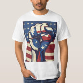 Design des ersten T - Shirt: Hintergrund der US-Fl T-Shirt (Vorderseite)