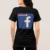 Design des Facebook-Logos Tri-Blend Shirt (Rückseite)