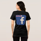 Design des Facebook-Logos Tri-Blend Shirt (Rückseite voll)