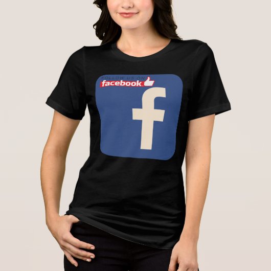 Design des Facebook-Logos Tri-Blend Shirt (Vorderseite)