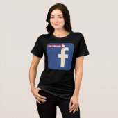 Design des Facebook-Logos Tri-Blend Shirt (Vorderseite voll)