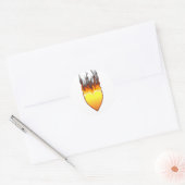 Design des Flammenheftes II Runder Aufkleber (Umschlag)