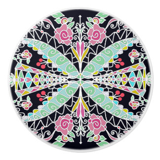 Design des Floral Kaleidoskop Keramikknauf