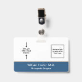 Design des Fotos für Ärzte Ausweis (Vorderseite mit Clip)