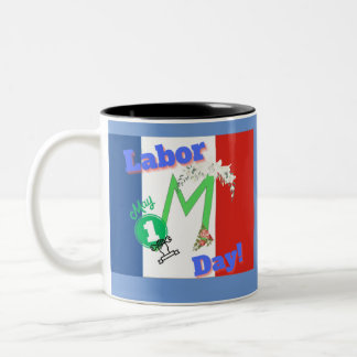 Design des französischen Arbeitstages Zweifarbige Tasse