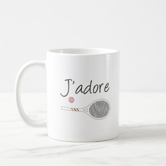 Design des französischen Chic J'adore Tennis Playe Kaffeetasse (Links)