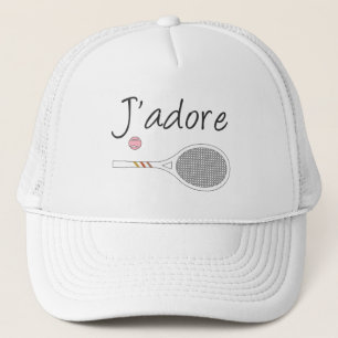 Design des französischen Chic J'adore Tennis Playe Truckerkappe