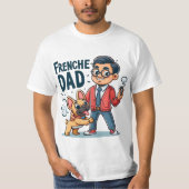 Design des französischen Vaters Cartoon T-Shirt (Vorderseite)