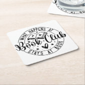 Design des Fun Book Club Rechteckiger Pappuntersetzer (angewinkelt)