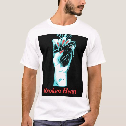 Design des gebrochenen Herz-T - Shirt (Vorderseite)