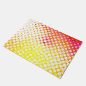 Design des gelb-rosa Musters Fußmatte (Schrägansicht)