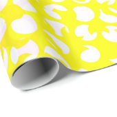 Design des gelb-rosa Musters Geschenkpapier (Rolleneckpunkt)