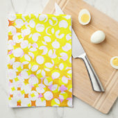 Design des gelb-rosa Musters Geschirrtuch (Viertel Falte)