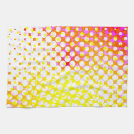 Design des gelb-rosa Musters Geschirrtuch