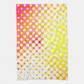 Design des gelb-rosa Musters Geschirrtuch (Vertikal)