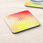 Design des gelb-rosa Musters Getränkeuntersetzer (Linke Seite)