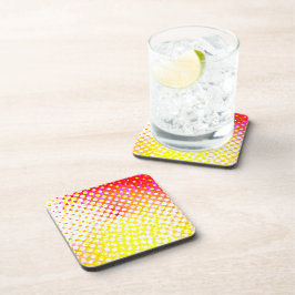 Design des gelb-rosa Musters Getränkeuntersetzer