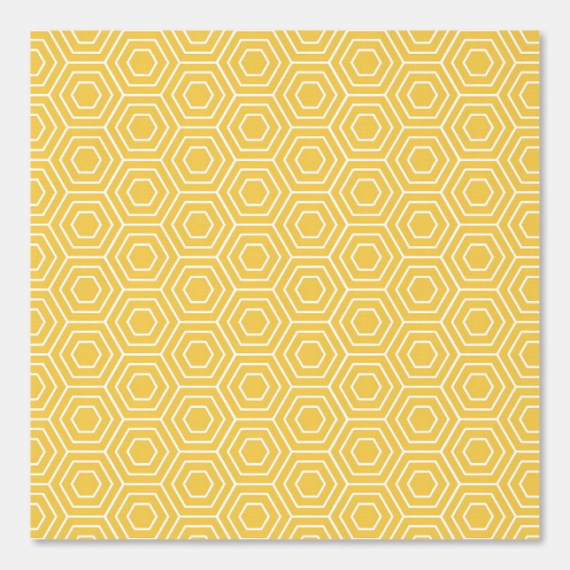 Design des gelben geometrischen Hexagon-Musters Tapete (Vorderseite)