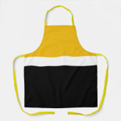 Design des gelben, weißen Schwarz-Farbblockes Schürze (Vorderseite)