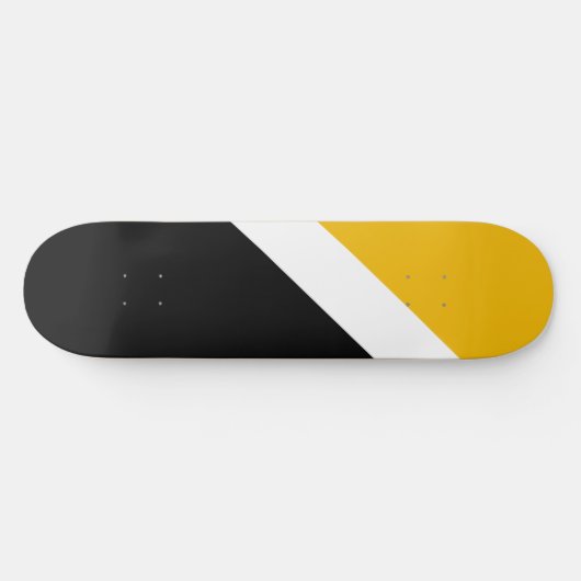 Design des gelben, weißen Schwarz-Farbblockes Skateboard (Horizontal)