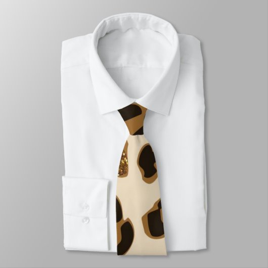 Design des gemusterten Glitzer Cheetah Krawatte (Gebunden)