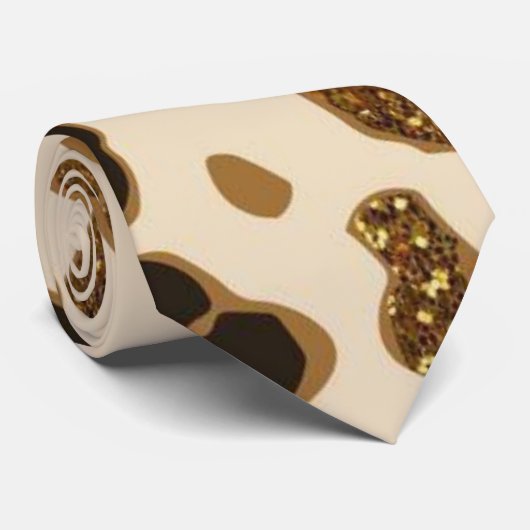 Design des gemusterten Glitzer Cheetah Krawatte (Gerollt)