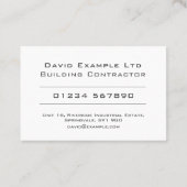 Design des Generalunternehmers im Gebäude: fett un Visitenkarte (Rückseite)