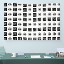 Design des geometrischen 2 Logo-Musters Banner