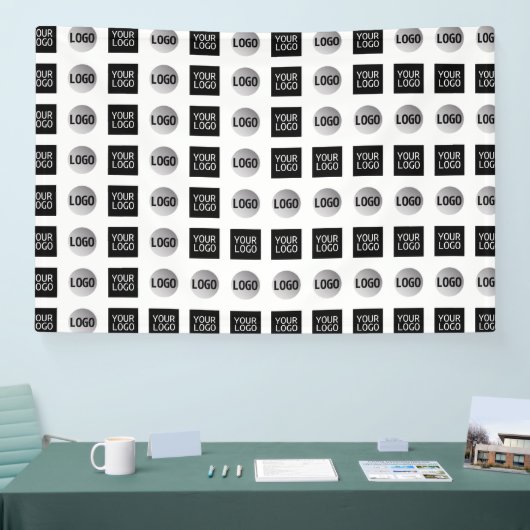 Design des geometrischen 2 Logo-Musters Banner (Messe)