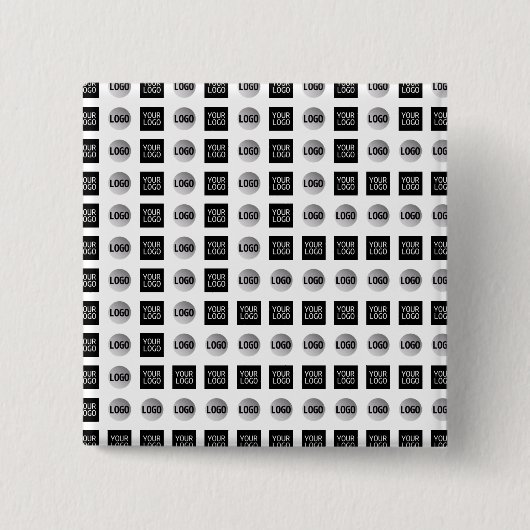 Design des geometrischen 2 Logo-Musters Button (Vorderseite)