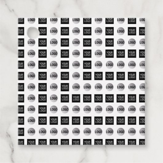 Design des geometrischen 2 Logo-Musters Geschenkanhänger (Vorderseite)