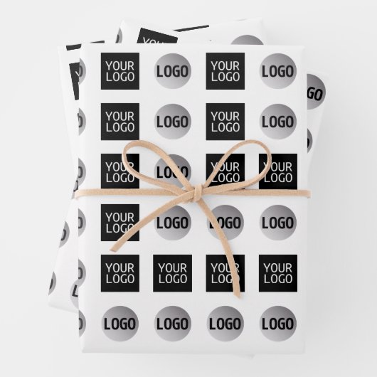 Design des geometrischen 2 Logo-Musters Geschenkpapier Set (Beispiel)