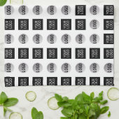 Design des geometrischen 2 Logo-Musters Geschirrtuch (Gefaltet)