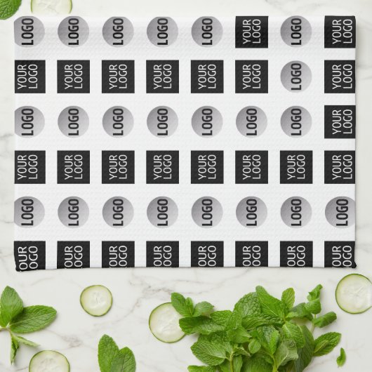 Design des geometrischen 2 Logo-Musters Geschirrtuch (Gefaltet)