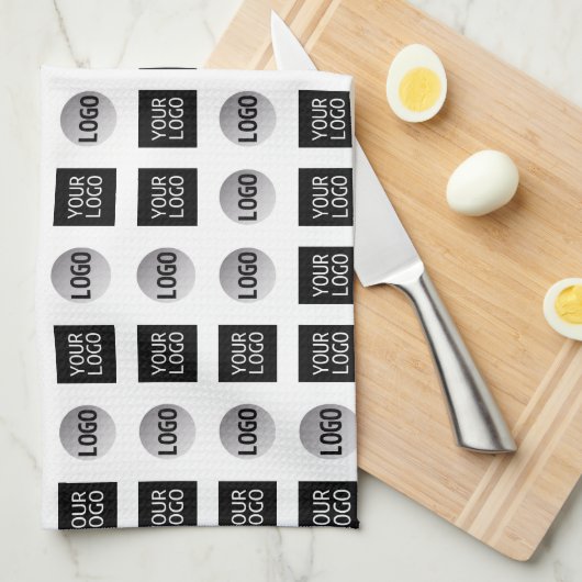 Design des geometrischen 2 Logo-Musters Geschirrtuch (Viertel Falte)